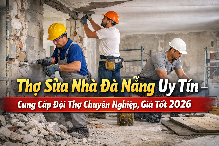 Thợ Sửa Nhà Đà Nẵng Uy Tín – Cung Cấp Đội Thợ Chuyên Nghiệp, Giá Tốt 2026