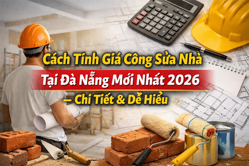 Cách Tính Giá Công Sửa Nhà Tại Đà Nẵng Mới Nhất 2026 – Chi Tiết & Dễ Hiểu